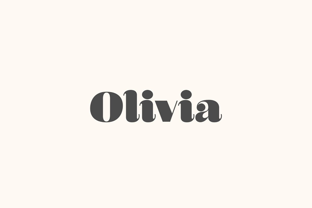 Ejemplo de fuente Olivia #1